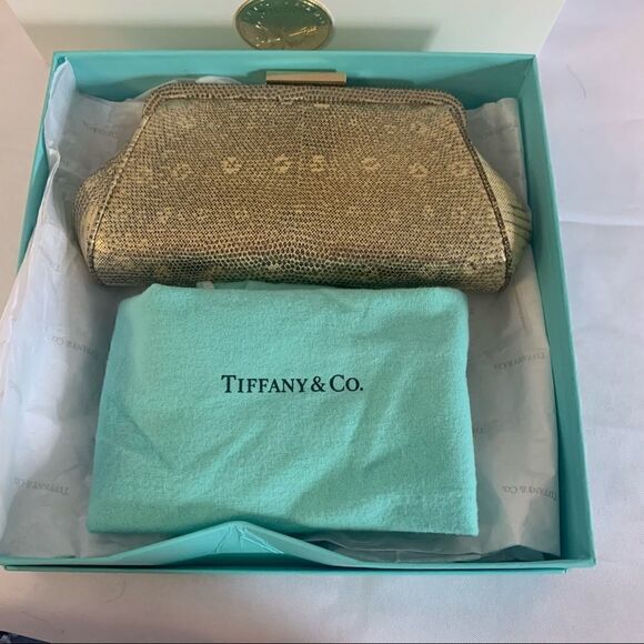 Tiffany & Co. Lizard Morgan Clutch - Gold - Picture 9 of 11
